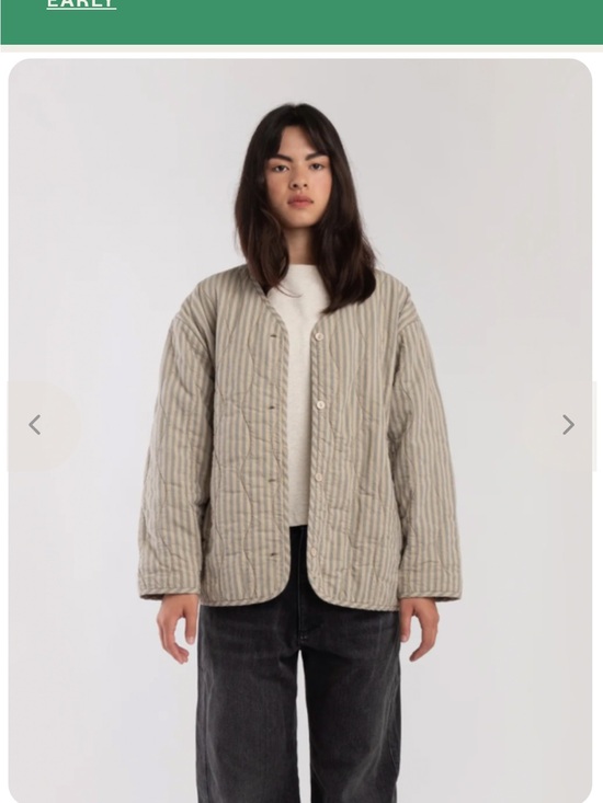 Micaela Greg Jackets & Blazers - Micaela Greg Muted Striped Quilted Liner size M